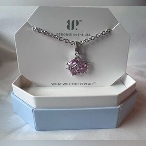 New Bomb Party A Hush Between Bells Silver Necklace with Pink Cluster Pendant